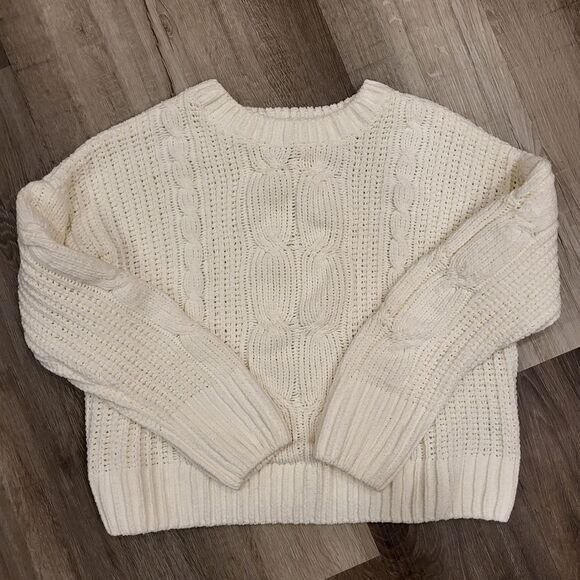 Hippie Rose Knit white sweater - Picture 1 of 6